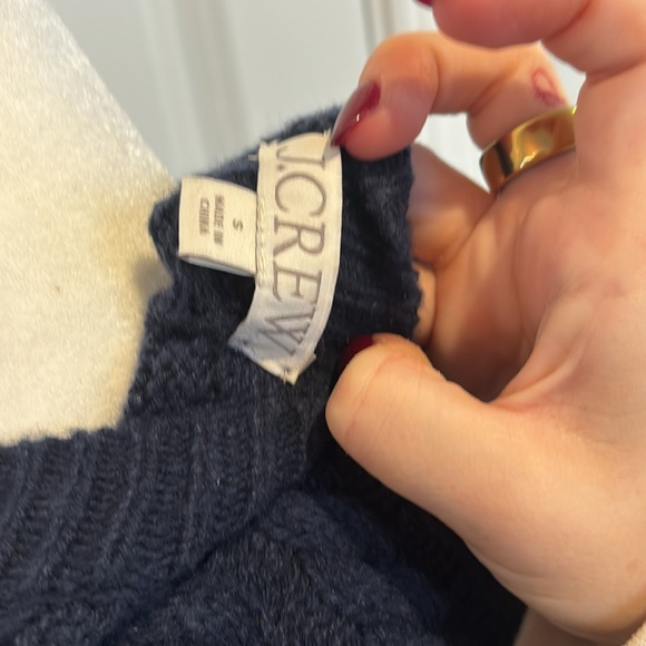 J. Crew Navy Blue Cable Knit Cardigan - EUC - size small! - Picture 6 of 6